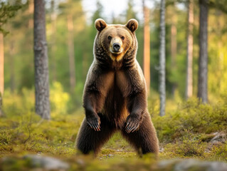 bear in a sunny forest