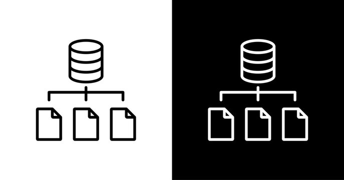 Data Modeling White Icon Set Design