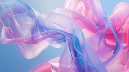 Soft pastel flowing waves in purple, pink, and blue forming a dreamy abstract texture