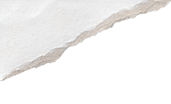 torn blank pages with uneven texture edges. set of ripped white paper sheets png isolated on transparent background.