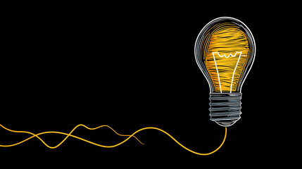 Representa&ccedil;&atilde;o visual de l&acirc;mpada acesa simbolizando ideias, inova&ccedil;&atilde;o e criatividade no desenvolvimento de solu&ccedil;&otilde;es.
