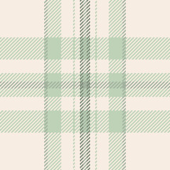 Bandanna plaid seamless vector, graph pattern textile texture. Irish fabric tartan background check in linen and light colors.
