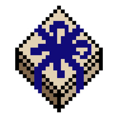 Gift box pixel art with ribbon