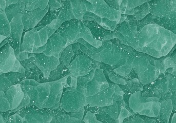 Obraz premium Abstract frozen texture of cracked turquoise ice plates creating a natural winter background