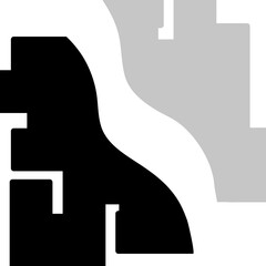 黒とグレーの抽象的な曲線・幾何学模様背景