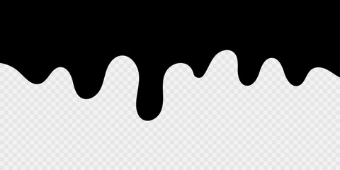 flowing liquid art illustration with black color 