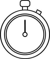 Simple stopwatch outline icon illustration
