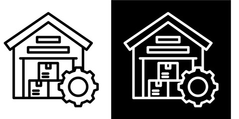 Inventory Management   Icon Set White Style Collection