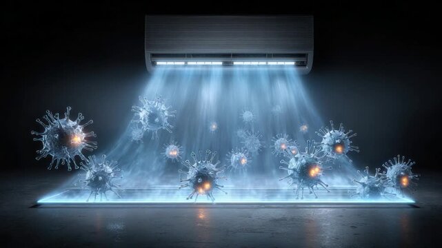 Air conditioner sanitizing viruses