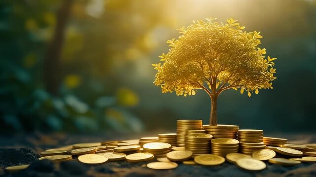 ゴールドの木が成長する資産運用と未来投資の背景
