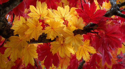 colorful autumn leaves background