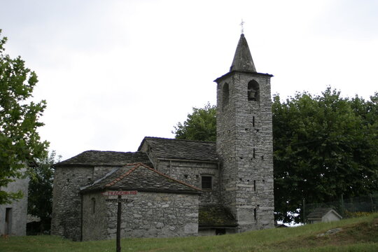 The small church of San Giorgio in Val Codera (Alps), Lombardy, Italy.