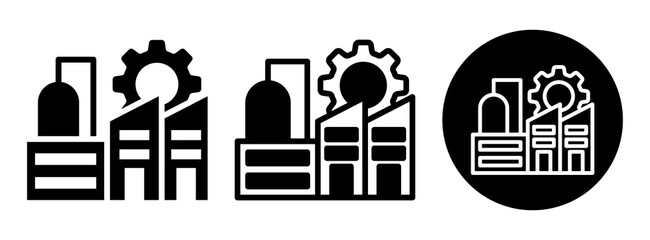 Industrial Revolution Icon Collection Glyph & Mixed Style