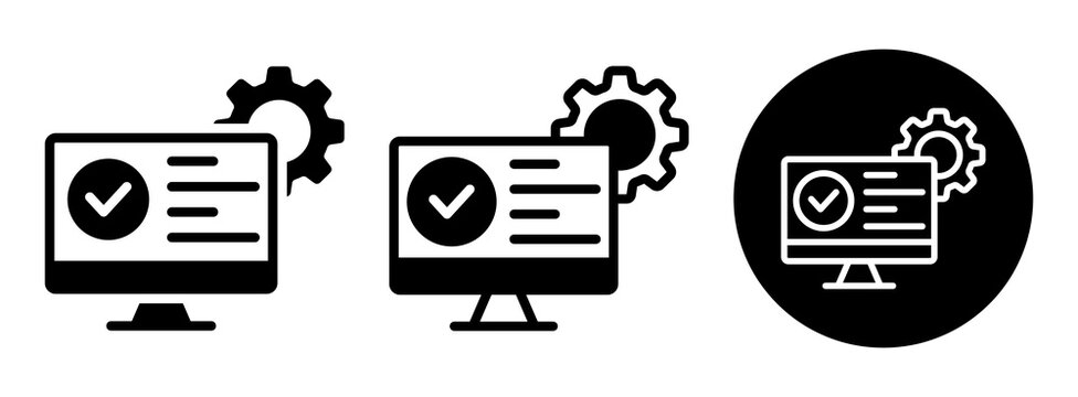 Information System Icon Collection Glyph & Mixed Style