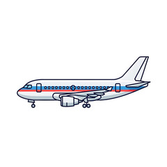 Naklejka premium Airplane isolated on transparent background, a symbol of modern air travel