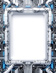Fototapeta premium A 3D Frame of Robotic Arms and Circuitry