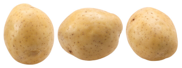 Close-up, potatoes isolated, transparent PNG, PNG format
