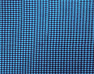 empty blank mockup  light blue white Checkered tablecloth texture top front view as background. Mock up Mock-up template. Merry Christmas holiday Happy New Year