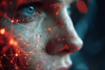 Tech sentinel at night: unwavering vigilance of global data. Cyber intelligence. Dynamic data: nighttime cyber defense with digital maps. Data connectivity. Information flow.