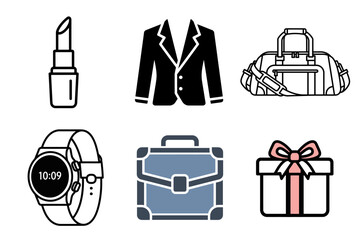 Beauty, Wellness & Self-Care Service Icons: Massage, Barber, Spa, Pedicure, Hair Styling. Collection of glyph symbols for salon and health industries.