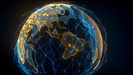Global Network Connections: This image unveils the intricate web of global connections, with the planet earth at the core, bathed in a futuristic, interconnected web. - Powered by Adobe
