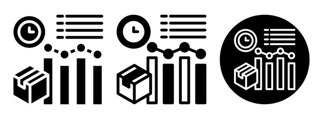 Time To Market Icon Collection Glyph & Mixed Style