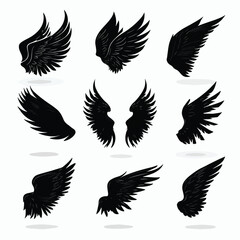 Obraz premium angel wing silhouette
