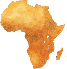 Vector watercolor illustration of map of africa © Mantella