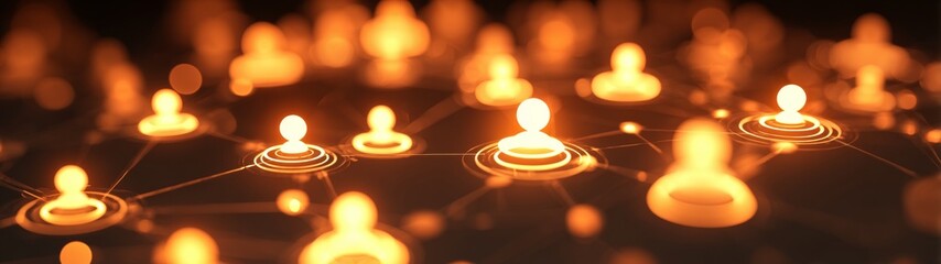 Festive season's glow: atmospheric light bokeh for holiday visuals. Digital society network. Dynamic christmas light spectrum with enchanting sparkle effects. Online networking idea.