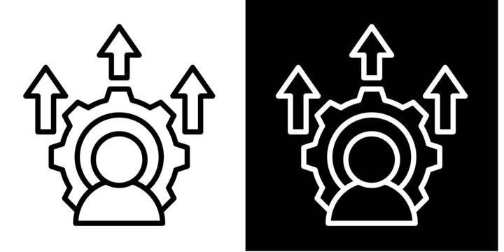 Personal Development Icon Set White Style Collection

