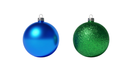 10 - Holiday Decoration Ball Set — isolated on transparent background