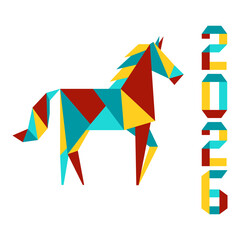 New Year Horse Symbol 2026 Chinese Zodiac Origami