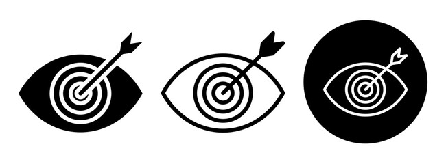 Vision And Mission Icon Collection Glyph & Mixed Style