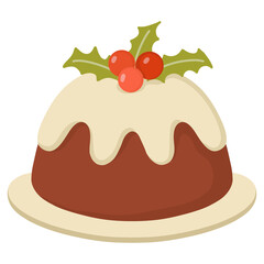 illustration of Christmas pudding 