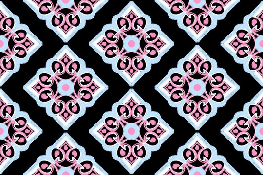 pattern batik flower damask ethnic boho ikat texture tribal geometric background