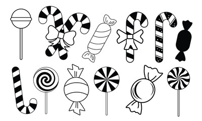 Collection of Unique Black and White Candy Design