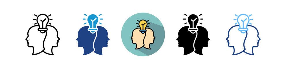 Divergent Thinking multiple icon