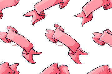 Pink ribbon pattern illustration for new year festive background.