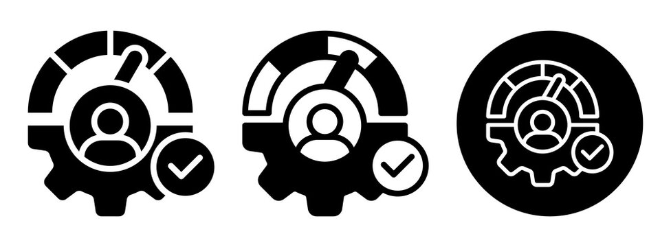Performance Management Icon Collection Glyph & Mixed Style