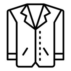 Business Coat Line Color Icon