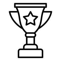 Fototapeta premium Trophy Line Color Icon