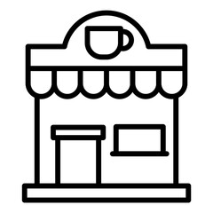 Coffee Shop Line Color Icon