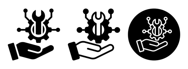 Service Provider Icon Collection Glyph & Mixed Style