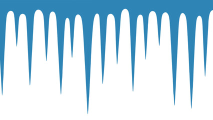 Blue icicles hanging down for winter themes