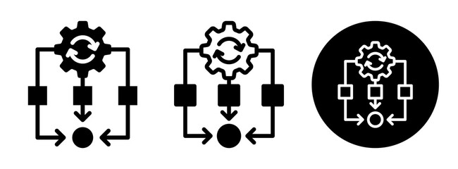 Parallel Processing Icon Collection Glyph & Mixed Style