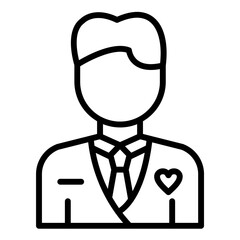Groom Line Color Icon