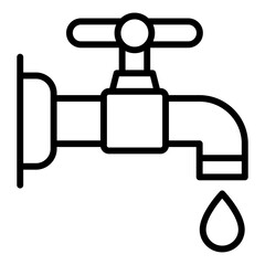 Faucet Line Color Icon