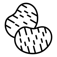 Potatoes Line Color Icon