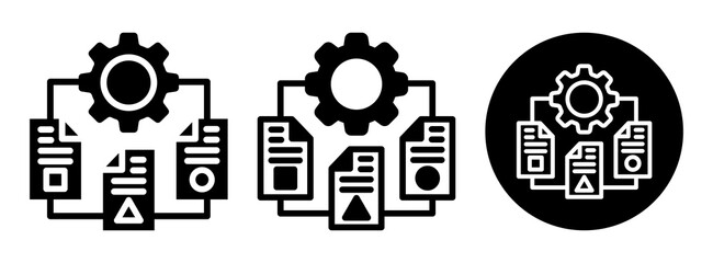 Classification Icon Collection Glyph & Mixed Style