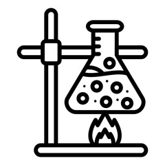 Burning Flask Line Color Icon